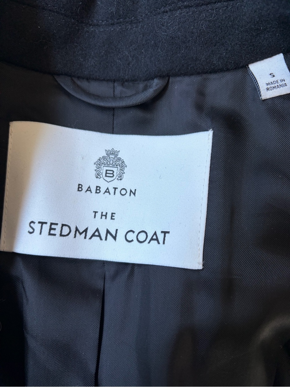 ARITZIA Babaton Black Single-Button Wool Trench Coat - Picture 5 of 7